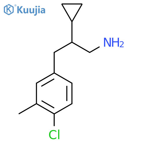 3-(4-chloro-3-methylphenyl)-2-cyclopropylpropan-1-amine structure