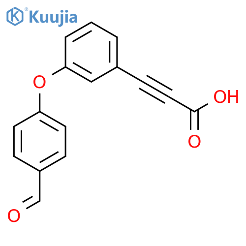 3-3-(4-formylphenoxy)phenylprop-2-ynoic acid structure