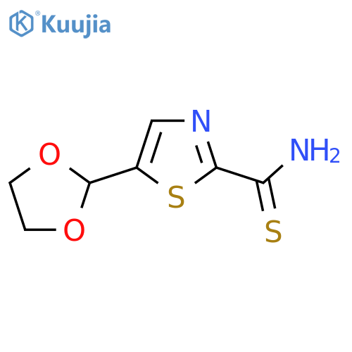 5-(1,3-dioxolan-2-yl)-1,3-thiazole-2-carbothioamide structure