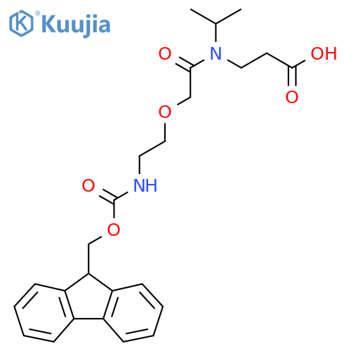 3-{2-2-({(9H-fluoren-9-yl)methoxycarbonyl}amino)ethoxy-N-(propan-2-yl)acetamido}propanoic acid structure