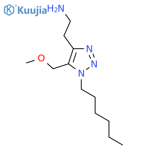 2-1-hexyl-5-(methoxymethyl)-1H-1,2,3-triazol-4-ylethan-1-amine structure
