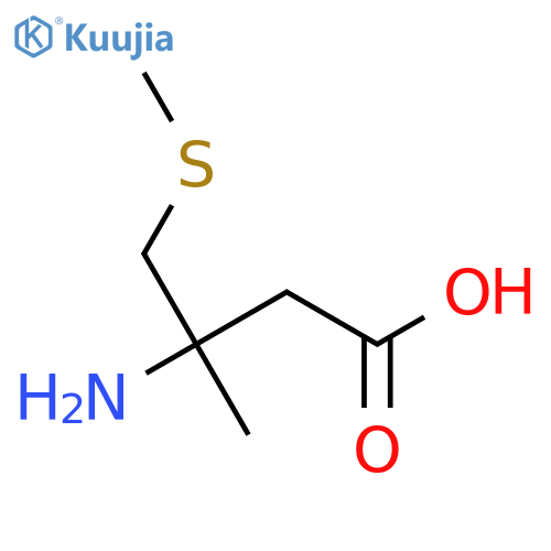3-amino-3-methyl-4-(methylsulfanyl)butanoic acid structure