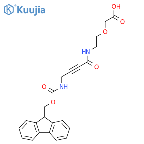 2-{2-4-({(9H-fluoren-9-yl)methoxycarbonyl}amino)but-2-ynamidoethoxy}acetic acid structure