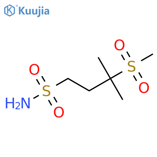 3-methanesulfonyl-3-methylbutane-1-sulfonamide structure