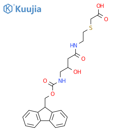 2-({2-4-({(9H-fluoren-9-yl)methoxycarbonyl}amino)-3-hydroxybutanamidoethyl}sulfanyl)acetic acid structure