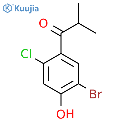 1-(5-bromo-2-chloro-4-hydroxyphenyl)-2-methylpropan-1-one structure