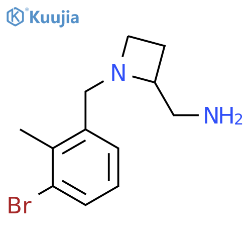 {1-(3-bromo-2-methylphenyl)methylazetidin-2-yl}methanamine structure