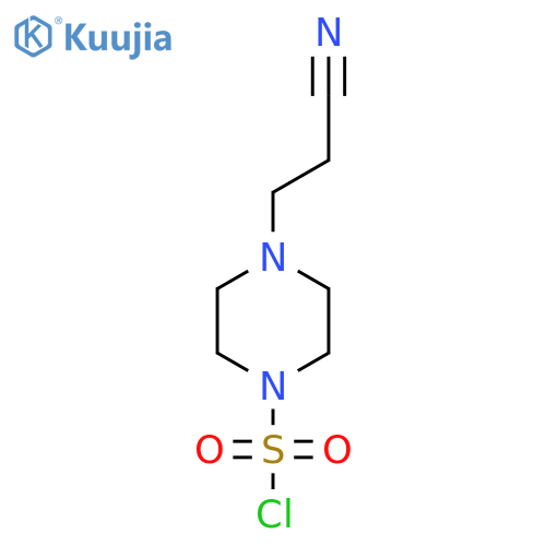 4-(2-cyanoethyl)piperazine-1-sulfonyl chloride structure