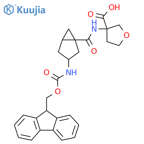 3-3-({(9H-fluoren-9-yl)methoxycarbonyl}amino)bicyclo3.1.0hexane-1-amidooxolane-3-carboxylic acid structure