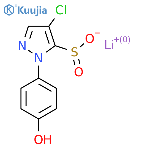 lithium(1+) ion 4-chloro-1-(4-hydroxyphenyl)-1H-pyrazole-5-sulfinate structure