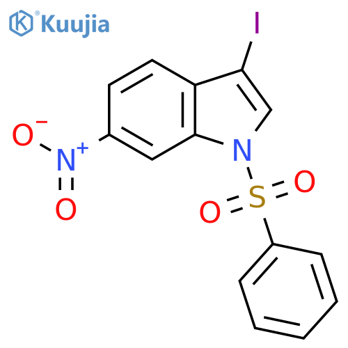 1-(benzenesulfonyl)-3-iodo-6-nitro-1H-indole structure