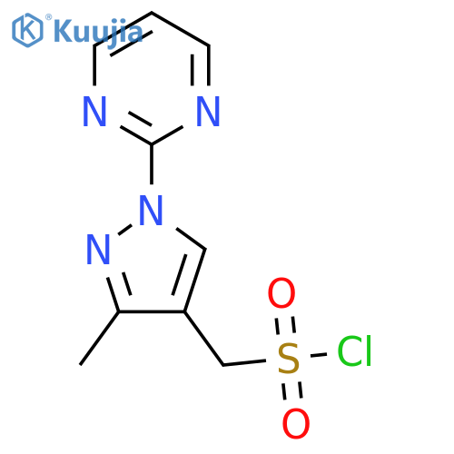 3-methyl-1-(pyrimidin-2-yl)-1H-pyrazol-4-ylmethanesulfonyl chloride structure