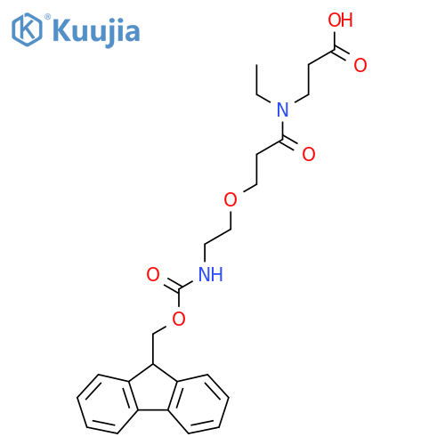 3-{N-ethyl-3-2-({(9H-fluoren-9-yl)methoxycarbonyl}amino)ethoxypropanamido}propanoic acid structure