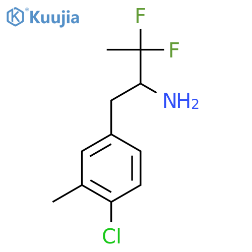 1-(4-chloro-3-methylphenyl)-3,3-difluorobutan-2-amine structure