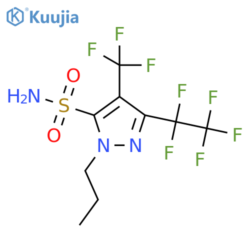 3-(1,1,2,2,2-pentafluoroethyl)-1-propyl-4-(trifluoromethyl)-1H-pyrazole-5-sulfonamide structure