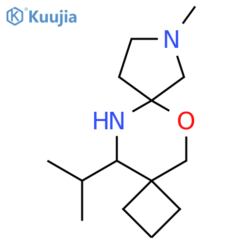9-methyl-13-(propan-2-yl)-6-oxa-9,12-diazadispiro3.2.4^{7}.2^{4}tridecane structure