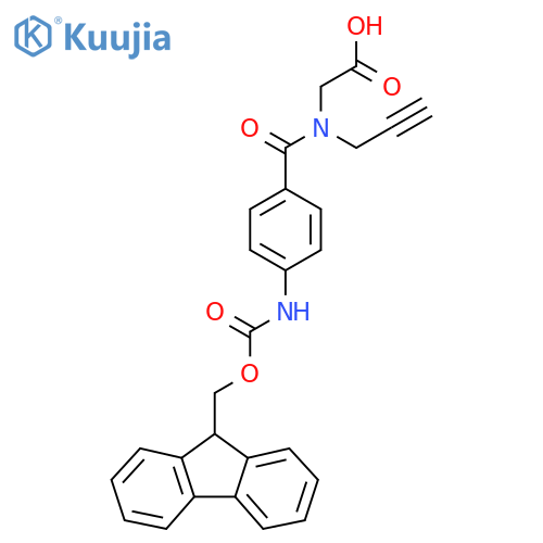 2-{1-4-({(9H-fluoren-9-yl)methoxycarbonyl}amino)phenyl-N-(prop-2-yn-1-yl)formamido}acetic acid structure