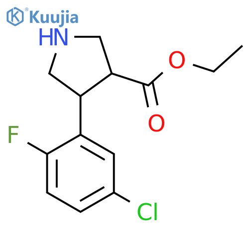 Ethyl 4-(5-chloro-2-fluorophenyl)pyrrolidine-3-carboxylate structure