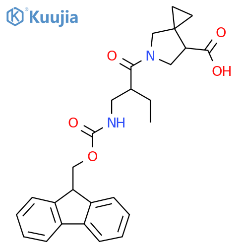 5-{2-({(9H-fluoren-9-yl)methoxycarbonyl}amino)methylbutanoyl}-5-azaspiro2.4heptane-7-carboxylic acid structure