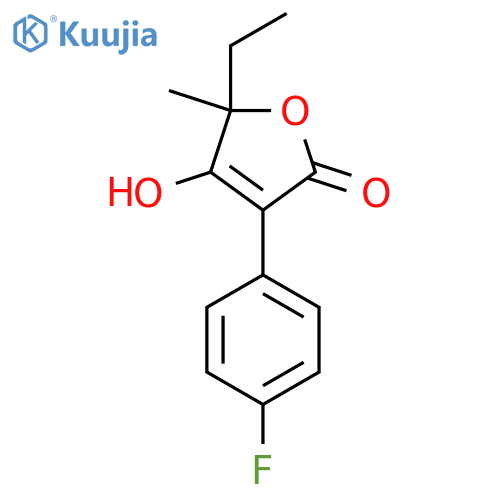 5-ethyl-3-(4-fluorophenyl)-4-hydroxy-5-methyl-2,5-dihydrofuran-2-one structure