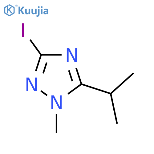3-iodo-1-methyl-5-(propan-2-yl)-1H-1,2,4-triazole structure