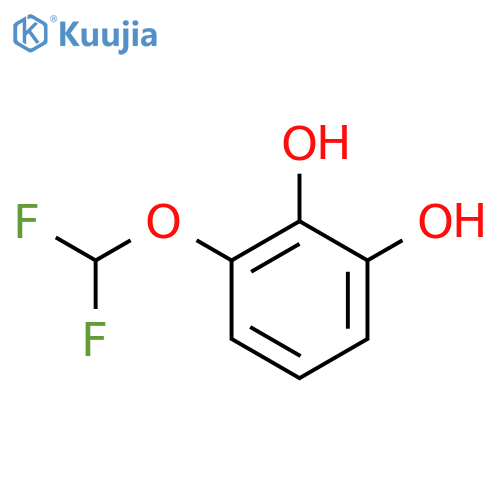 3-(difluoromethoxy)benzene-1,2-diol structure