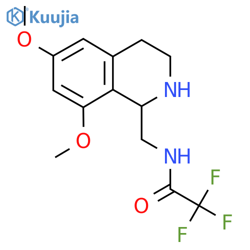 N-(6,8-dimethoxy-1,2,3,4-tetrahydroisoquinolin-1-yl)methyl-2,2,2-trifluoroacetamide structure