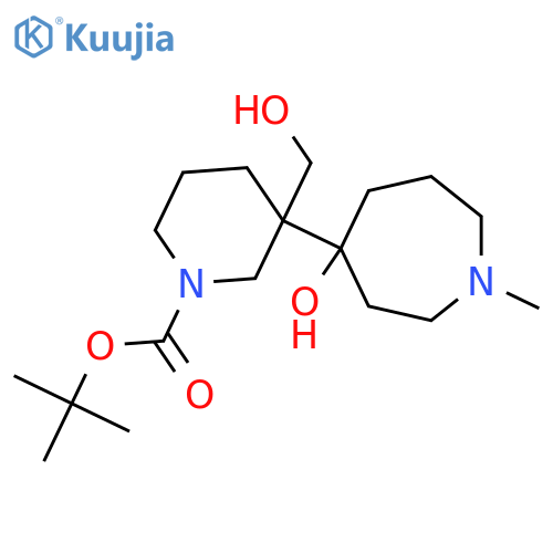 tert-butyl 3-(4-hydroxy-1-methylazepan-4-yl)-3-(hydroxymethyl)piperidine-1-carboxylate structure