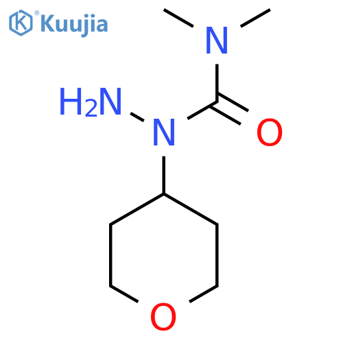 1-amino-3,3-dimethyl-1-(oxan-4-yl)urea structure