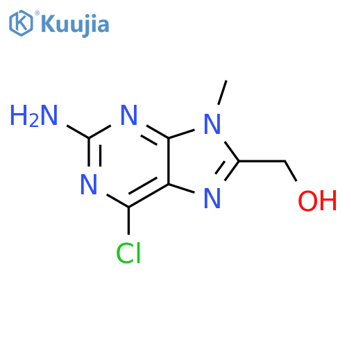(2-amino-6-chloro-9-methyl-9H-purin-8-yl)methanol structure