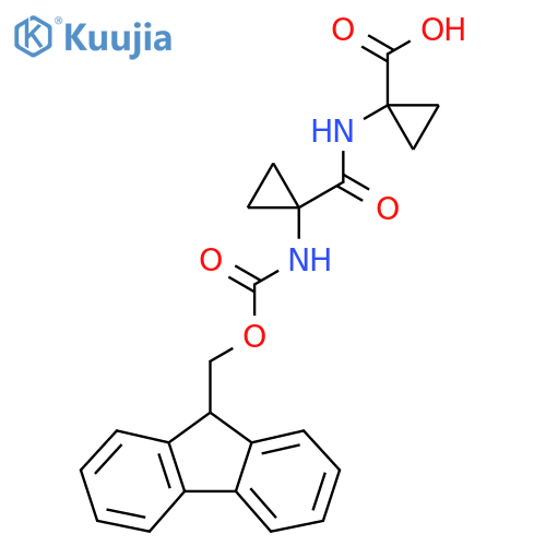 1-1-({(9H-fluoren-9-yl)methoxycarbonyl}amino)cyclopropaneamidocyclopropane-1-carboxylic acid structure
