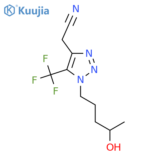 2-1-(4-hydroxypentyl)-5-(trifluoromethyl)-1H-1,2,3-triazol-4-ylacetonitrile structure