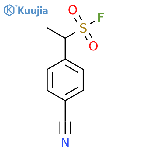 1-(4-cyanophenyl)ethane-1-sulfonyl fluoride structure