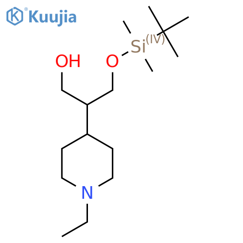 3-(tert-butyldimethylsilyl)oxy-2-(1-ethylpiperidin-4-yl)propan-1-ol structure