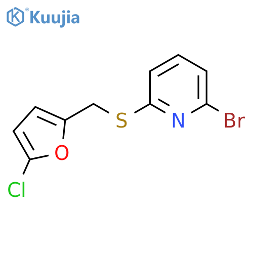 2-bromo-6-{(5-chlorofuran-2-yl)methylsulfanyl}pyridine structure