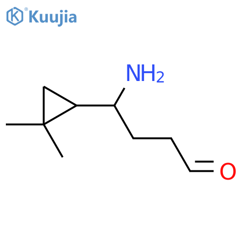 4-amino-4-(2,2-dimethylcyclopropyl)butanal structure