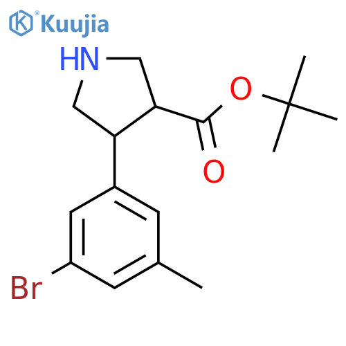 tert-butyl 4-(3-bromo-5-methylphenyl)pyrrolidine-3-carboxylate structure