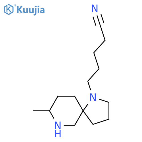 5-{8-methyl-1,7-diazaspiro4.5decan-1-yl}pentanenitrile structure