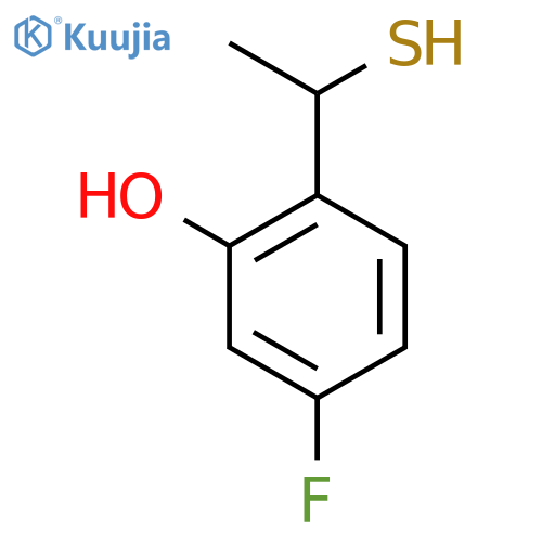 5-fluoro-2-(1-sulfanylethyl)phenol structure