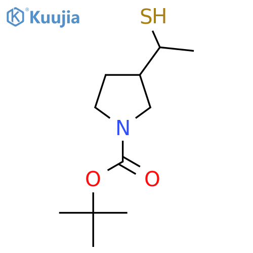 tert-butyl 3-(1-sulfanylethyl)pyrrolidine-1-carboxylate structure