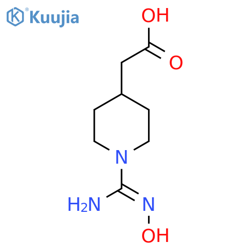 2-1-(N-hydroxycarbamimidoyl)piperidin-4-ylacetic acid structure