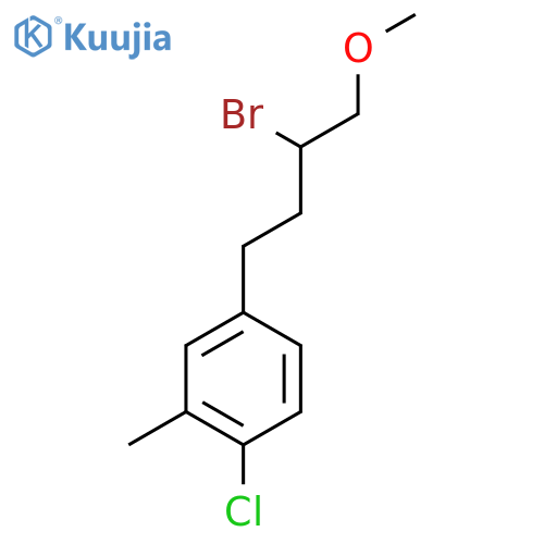 4-(3-bromo-4-methoxybutyl)-1-chloro-2-methylbenzene structure