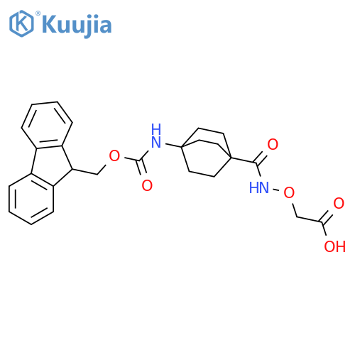 2-({4-({(9H-fluoren-9-yl)methoxycarbonyl}amino)bicyclo2.2.2octan-1-ylformamido}oxy)acetic acid structure
