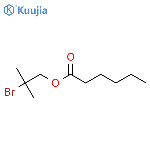 2-bromo-2-methylpropyl hexanoate structure