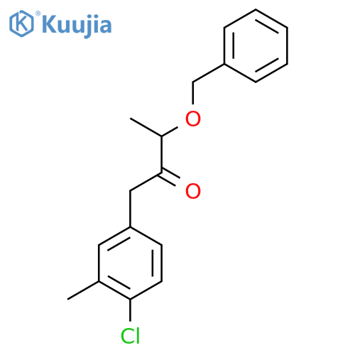 3-(benzyloxy)-1-(4-chloro-3-methylphenyl)butan-2-one structure