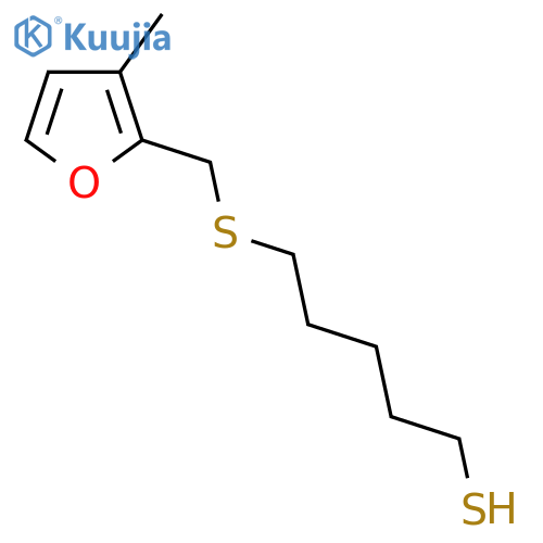 5-{(3-methylfuran-2-yl)methylsulfanyl}pentane-1-thiol structure