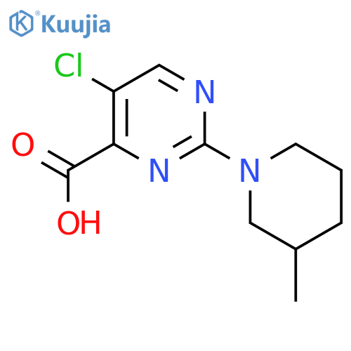 5-chloro-2-(3-methylpiperidin-1-yl)pyrimidine-4-carboxylic acid structure