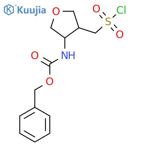 benzyl N-{4-(chlorosulfonyl)methyloxolan-3-yl}carbamate structure