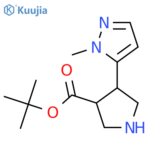 tert-butyl 4-(1-methyl-1H-pyrazol-5-yl)pyrrolidine-3-carboxylate structure