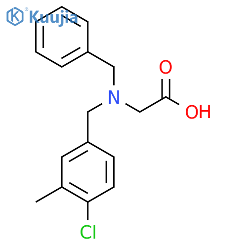 2-{benzyl(4-chloro-3-methylphenyl)methylamino}acetic acid structure
